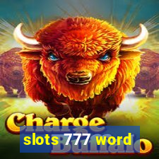 slots 777 word